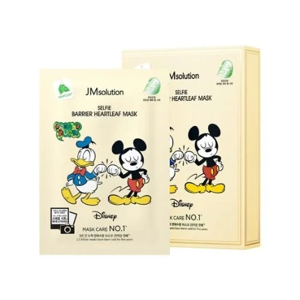 Фото для JMsolution Маска тканевая с хауттюйнией с рисунком – Disney collection selfie barrier heartleaf mask, 30мл