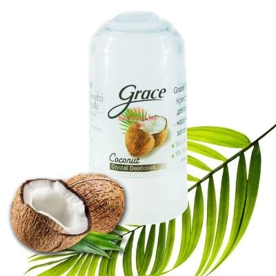 Фото для GRACE Кристаллический дезодорант Crystal Deodorant Coconut 70г (кокос)