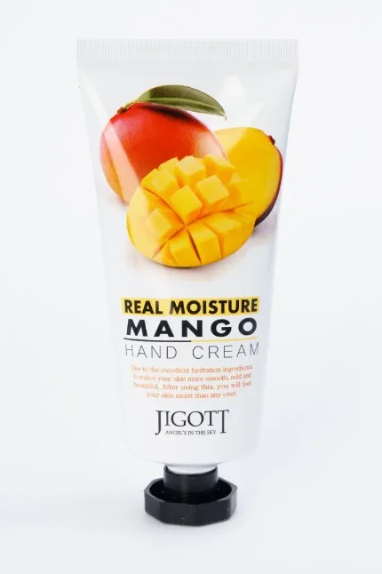 Фото для Крем для рук Jigott Real Moisture Mango Hand Cream Увлажняющий крем для рук с высоким содержанием масла манго