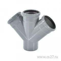 Фото для Крестовина ПП Ду-110х110х110-45° FLEXTRON