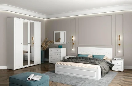 Фото для Зеркало Барселона Белый глянец