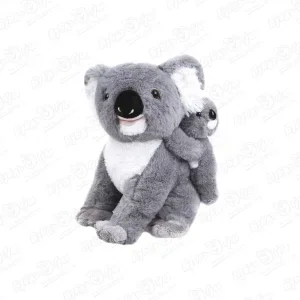 Мягкая игрушка коала с детёнышем 25см