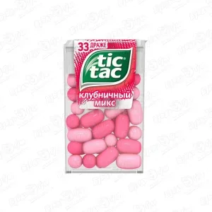 Фото для Драже tic tac клубничный микс 16г