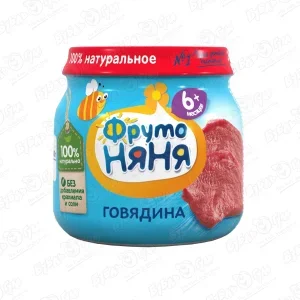 Пюре ФрутоНяня говядина 80г с 6мес