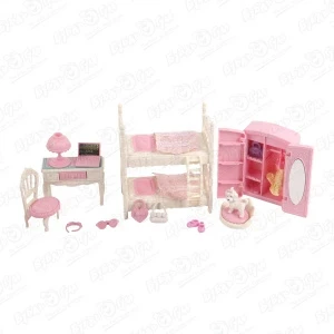 Фото для Набор игровой Lanson Toys Комната для куклы Спальня с гардеробом