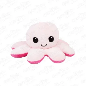 Фото для Игрушка мягкая осьминожка-вывернушка розовый 10см