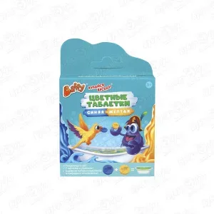 Фото для Таблетки цветные Baffy для ванны синяя и желтая 30г с 3лет
