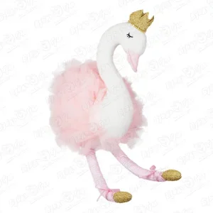 Фото для Игрушка мягкая лебедь с розовой юбкой