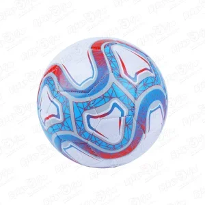 Фото для Мяч футбольный белый с черно-оранжевыми вставками
