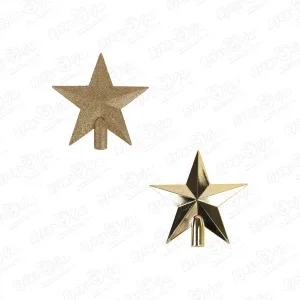 Фото для Украшение елочное наконечник звезда золотая 20см в ассортименте