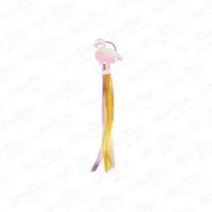 Фото для Резинка для волос Фламинго с разноцветной прядью в ассортименте