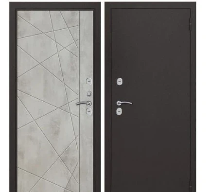 Фото для Входная дверь Хьюстон Термо, букле темно-серый / бетон светлый