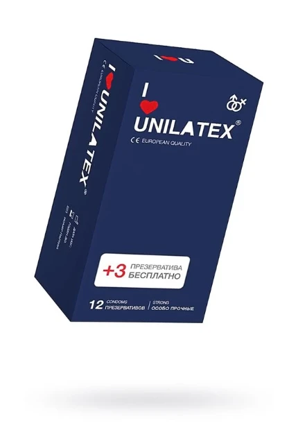 Фото для Презервативы Unilatex, extra strong, гладкие, 19 см, 5,4 см, 15 шт.