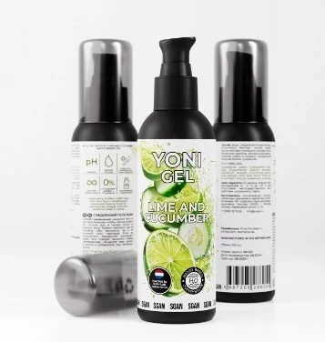 Фото для Съедобный лубрикант SGAN YONI GEL со вкусом лайма и огурца, 100 мл