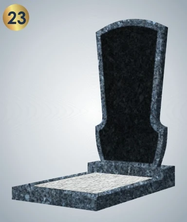 №18 Памятник из голубого гранита с чёрной вставкой