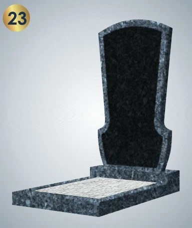 №18 Памятник из голубого гранита с чёрной вставкой