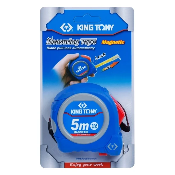 Фото для Рулетка измерительная 5 м, магнитный крюк KING TONY 79084-05